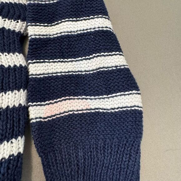 Chaps Ralph Lauren Women’s Navy Blue Striped Sweater Size Small - Picture 4 of 11